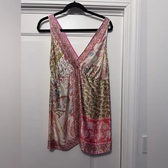 Yasb Sleeveless 100% Silk Dress / Tunic Top - Picture 2 of 7